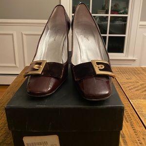 Dolce & Gabbana Dark Brown Eel Buckle Pumps